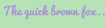 Image with Font Color AC8ED9 and Background Color B5E3B6